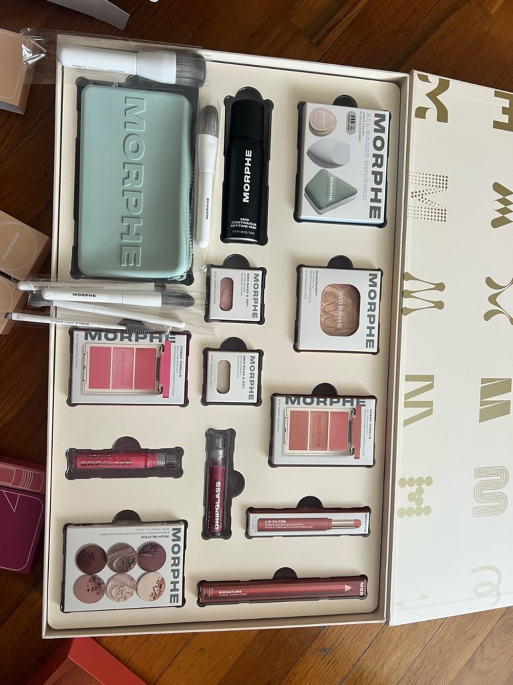 Morphe your target run elevated 15pc complete collection makeup bag brushes new